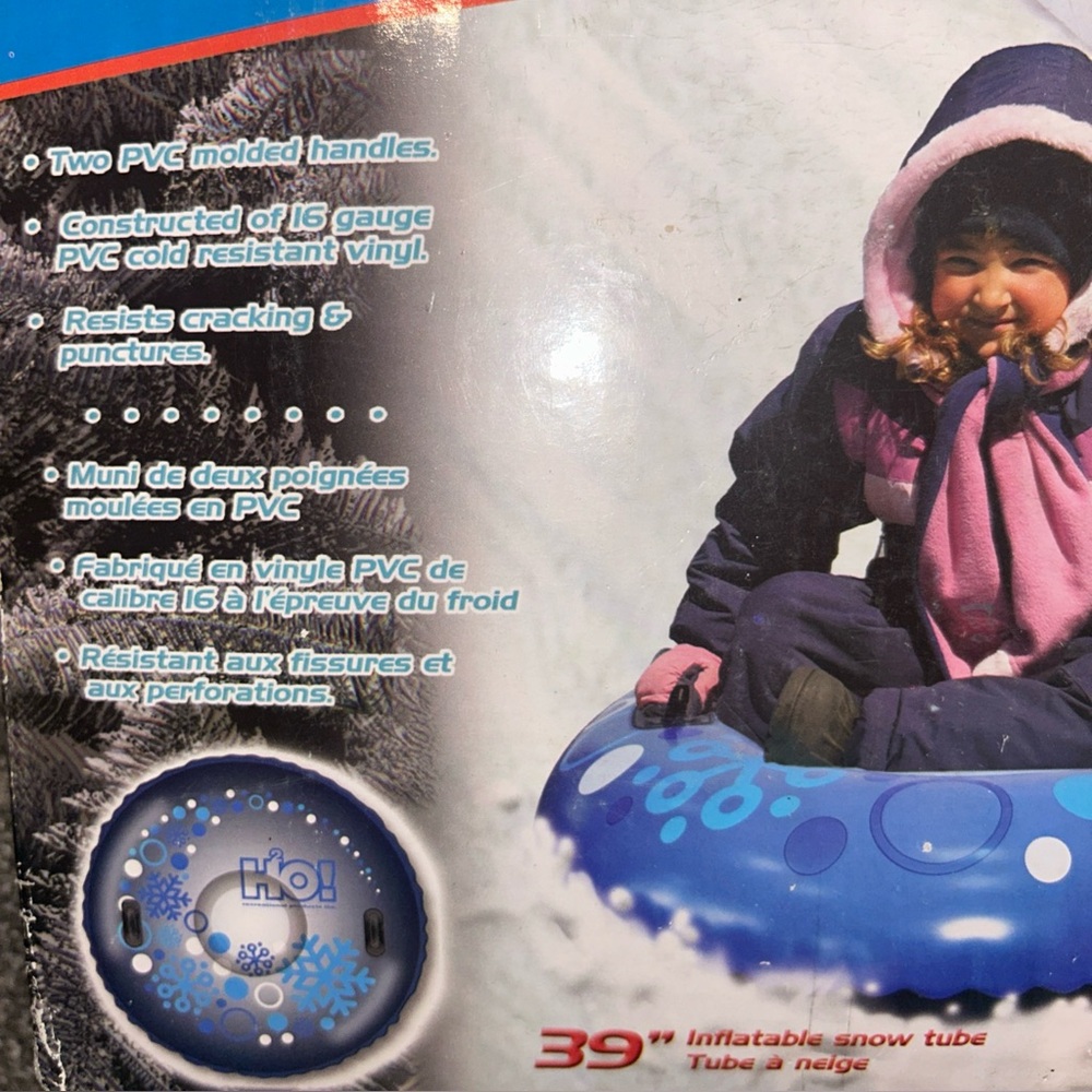 HO! Inflatable Snow Tube - Blue - Picture 3 of 5